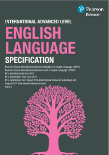 Pearson Edexcel International A Level English Language Specification